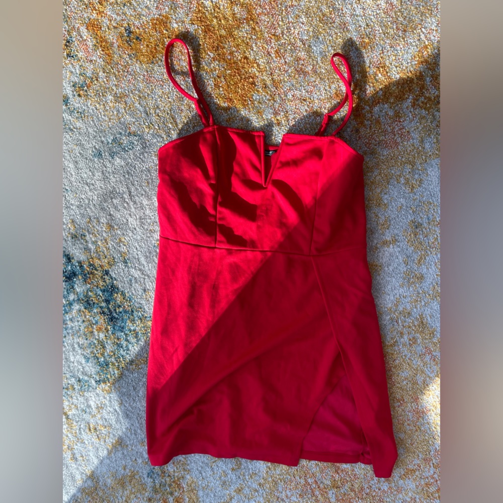 Mini red dress